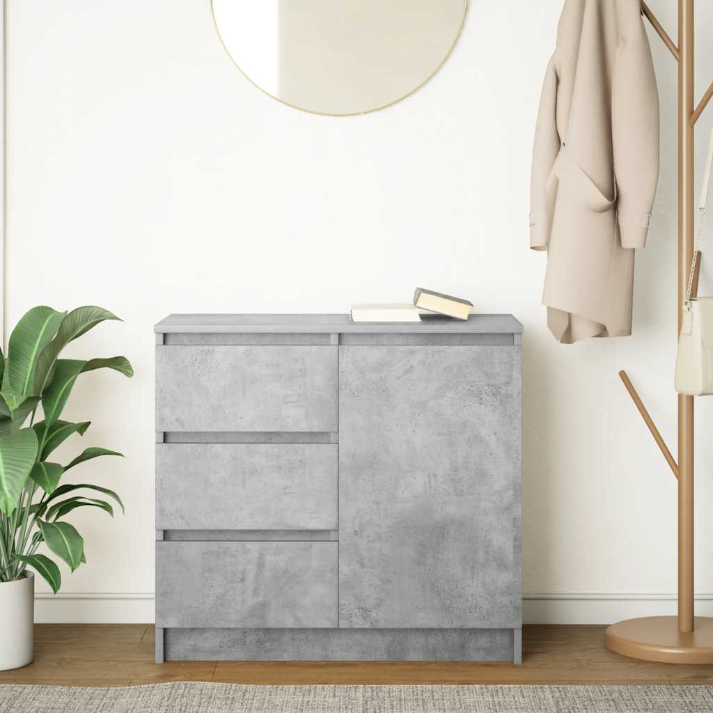 Dressoir met lade 71x35x65 cm spaanplaat betongrijs is nu te koop bij PeponiXL, paradijselijk wonen!