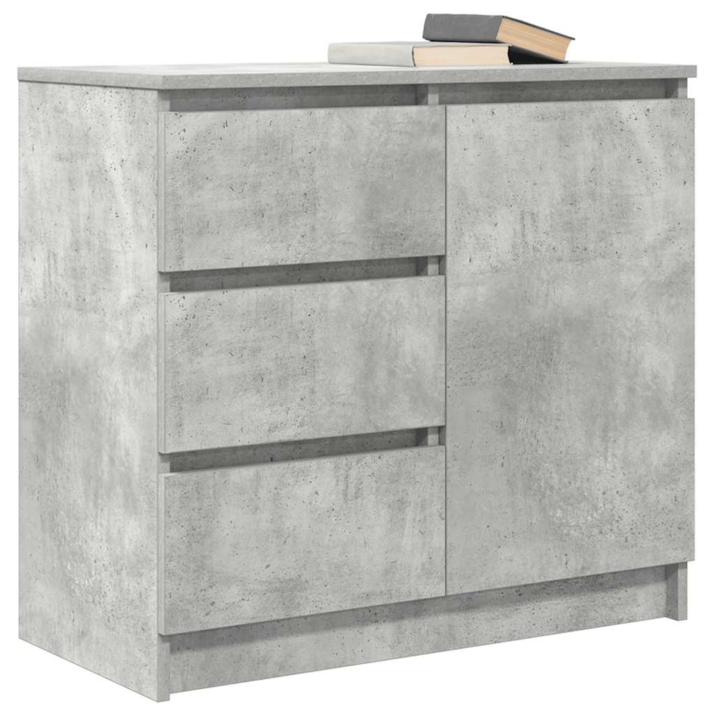 Dressoir met lade 71x35x65 cm spaanplaat betongrijs is nu te koop bij PeponiXL, paradijselijk wonen!