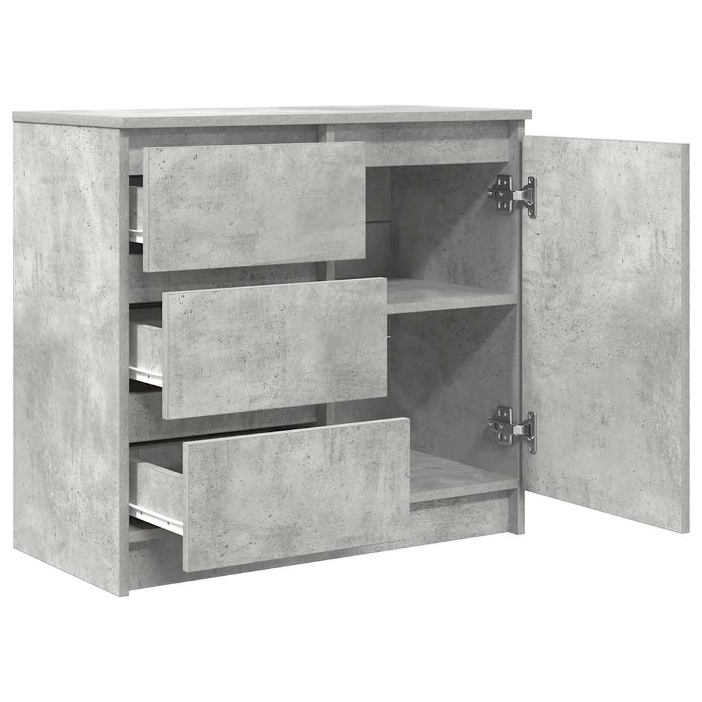 Dressoir met lade 71x35x65 cm spaanplaat betongrijs is nu te koop bij PeponiXL, paradijselijk wonen!