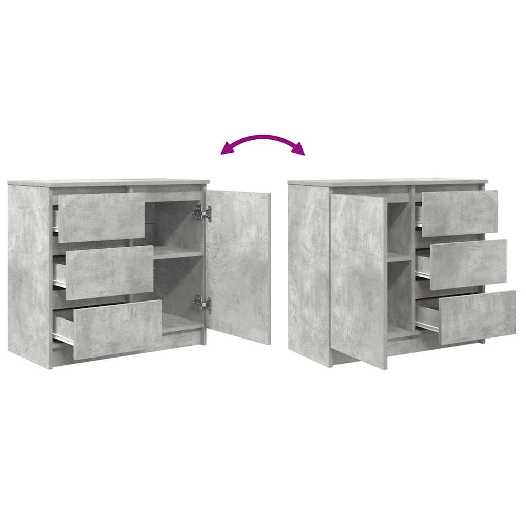 Dressoir met lade 71x35x65 cm spaanplaat betongrijs is nu te koop bij PeponiXL, paradijselijk wonen!