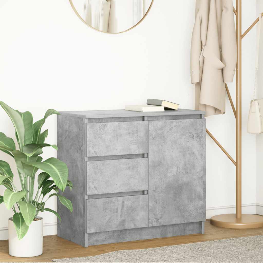 Dressoir met lade 71x35x65 cm spaanplaat betongrijs is nu te koop bij PeponiXL, paradijselijk wonen!