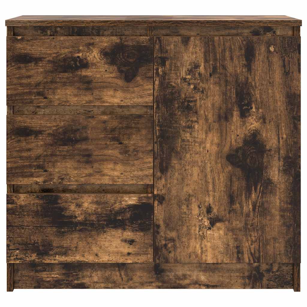 Dressoir met lade 71x35x65 cm spaanplaat gerookt eikenkleurig is nu te koop bij PeponiXL, paradijselijk wonen!
