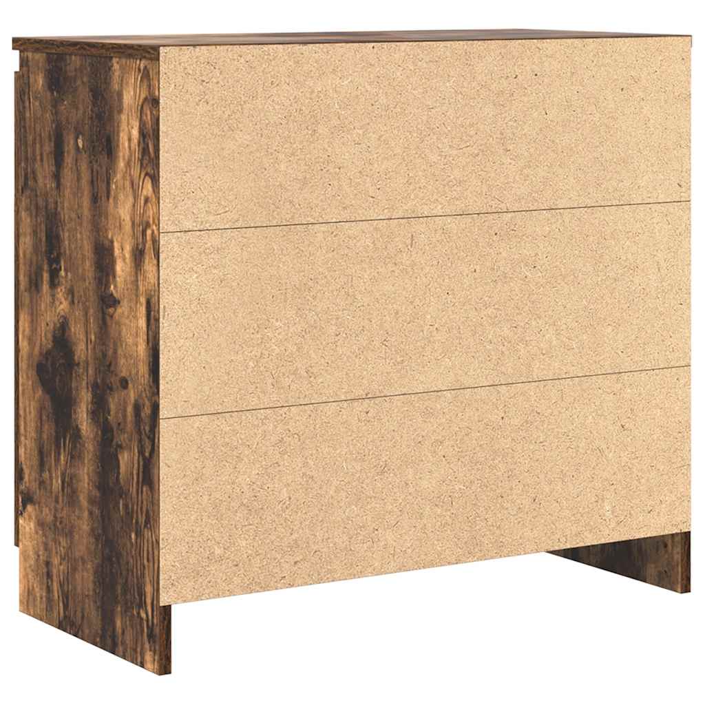 Dressoir met lade 71x35x65 cm spaanplaat gerookt eikenkleurig is nu te koop bij PeponiXL, paradijselijk wonen!