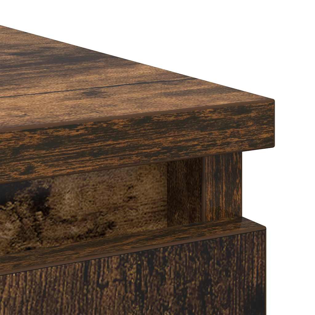 Dressoir met lade 71x35x65 cm spaanplaat gerookt eikenkleurig is nu te koop bij PeponiXL, paradijselijk wonen!