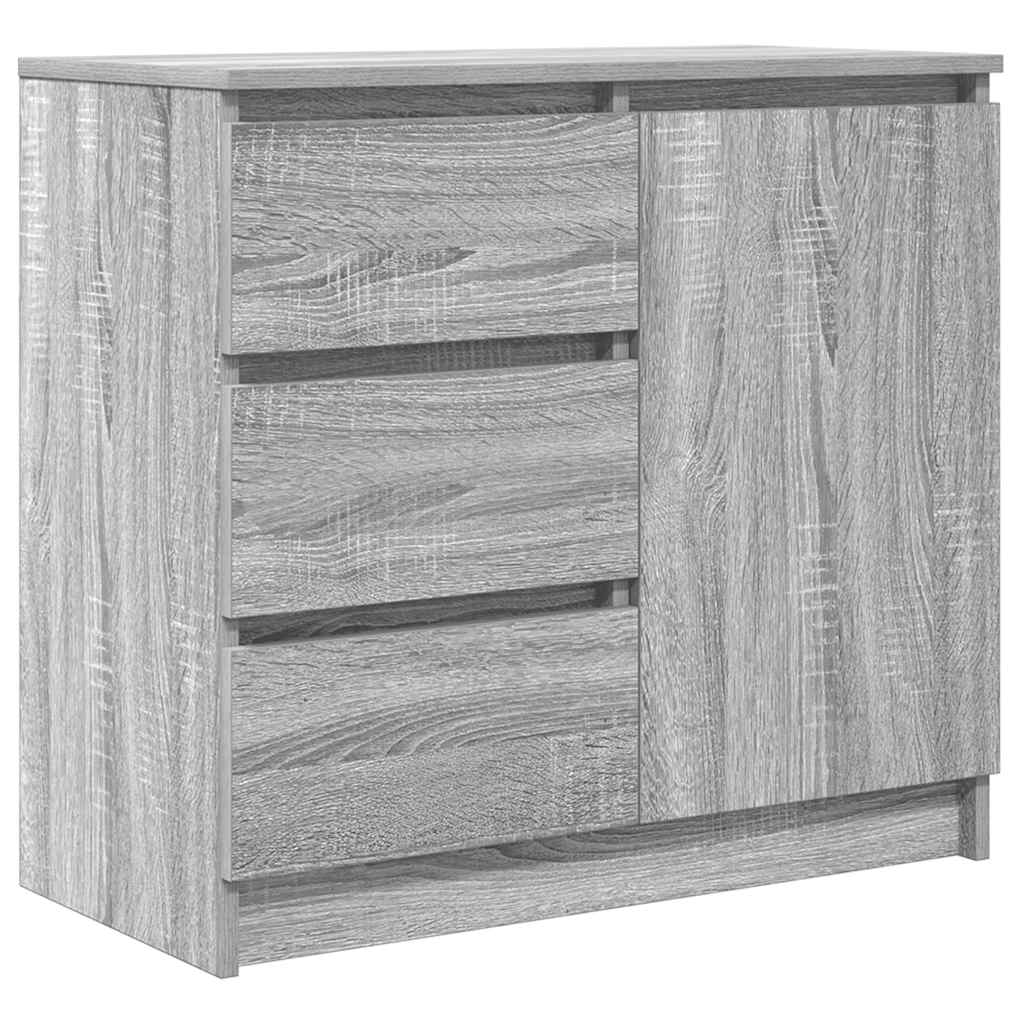 Dressoir met lade 71x35x65 cm spaanplaat grijs Sonoma is nu te koop bij PeponiXL, paradijselijk wonen!