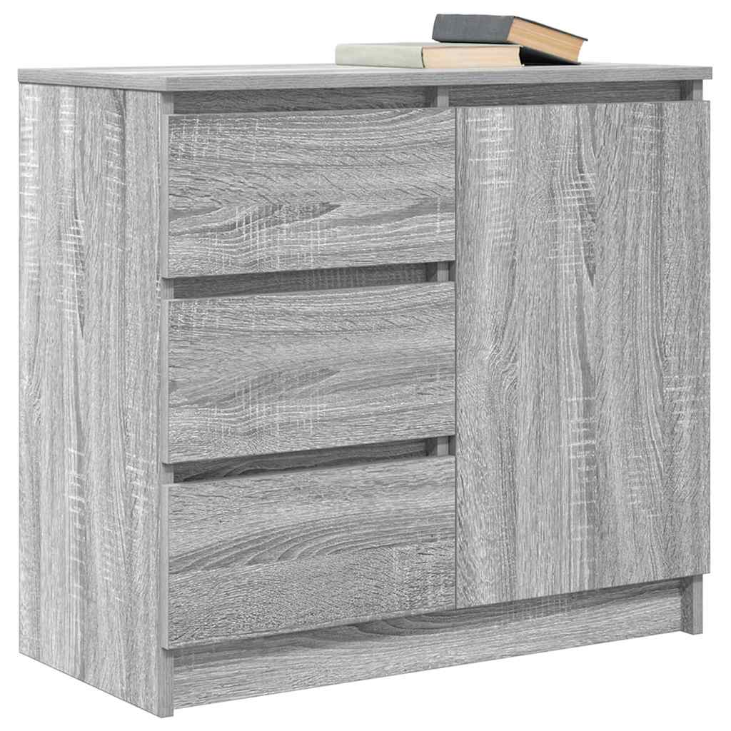 Dressoir met lade 71x35x65 cm spaanplaat grijs Sonoma is nu te koop bij PeponiXL, paradijselijk wonen!