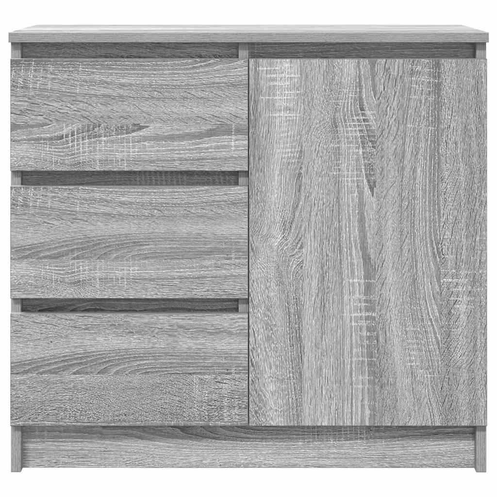 Dressoir met lade 71x35x65 cm spaanplaat grijs Sonoma is nu te koop bij PeponiXL, paradijselijk wonen!