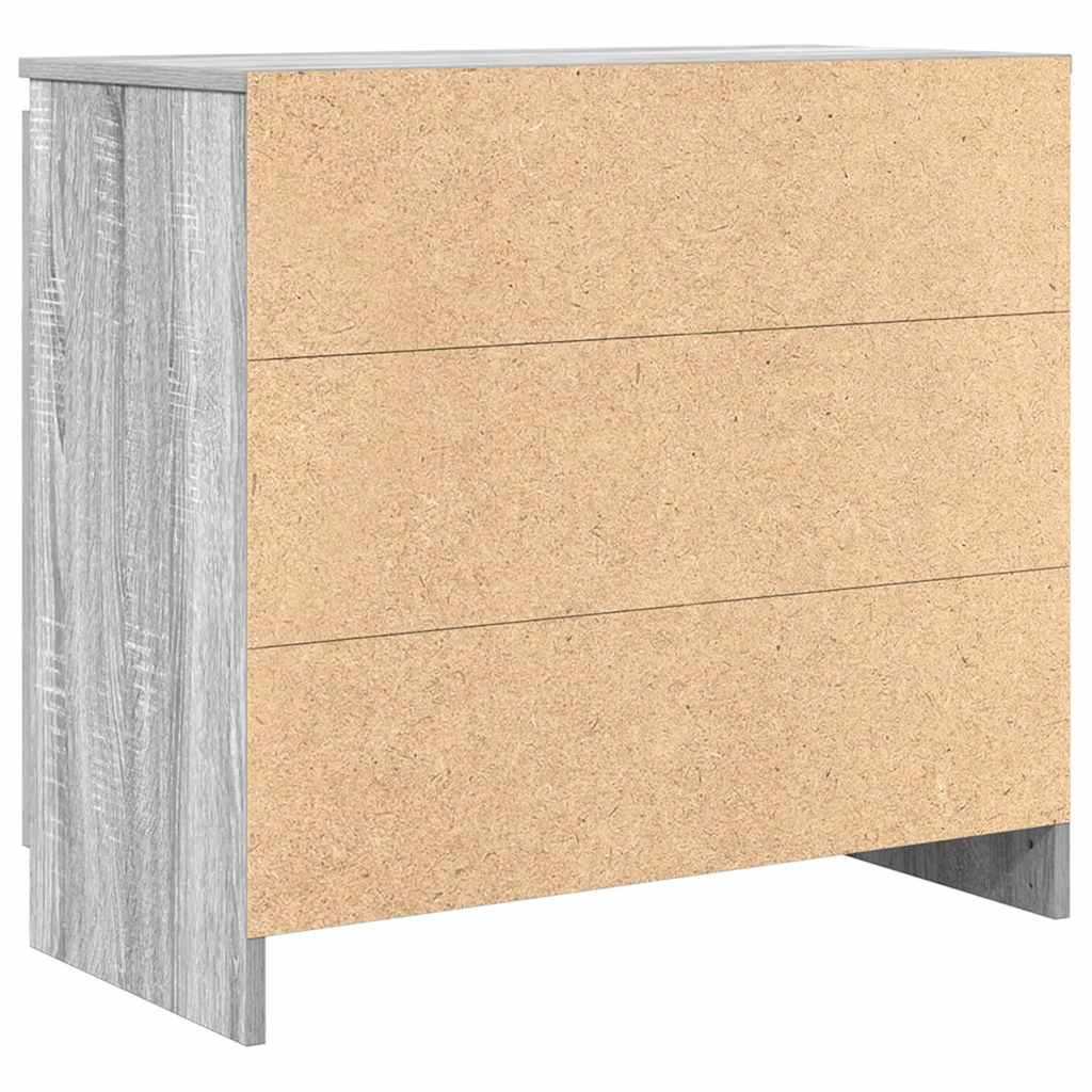 Dressoir met lade 71x35x65 cm spaanplaat grijs Sonoma is nu te koop bij PeponiXL, paradijselijk wonen!