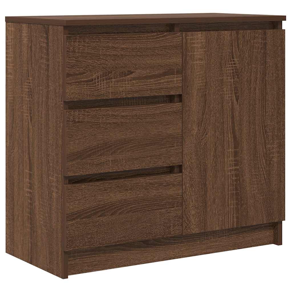 Dressoir met lade 71x35x65 cm spaanplaat bruin eikenkleurig is nu te koop bij PeponiXL, paradijselijk wonen!