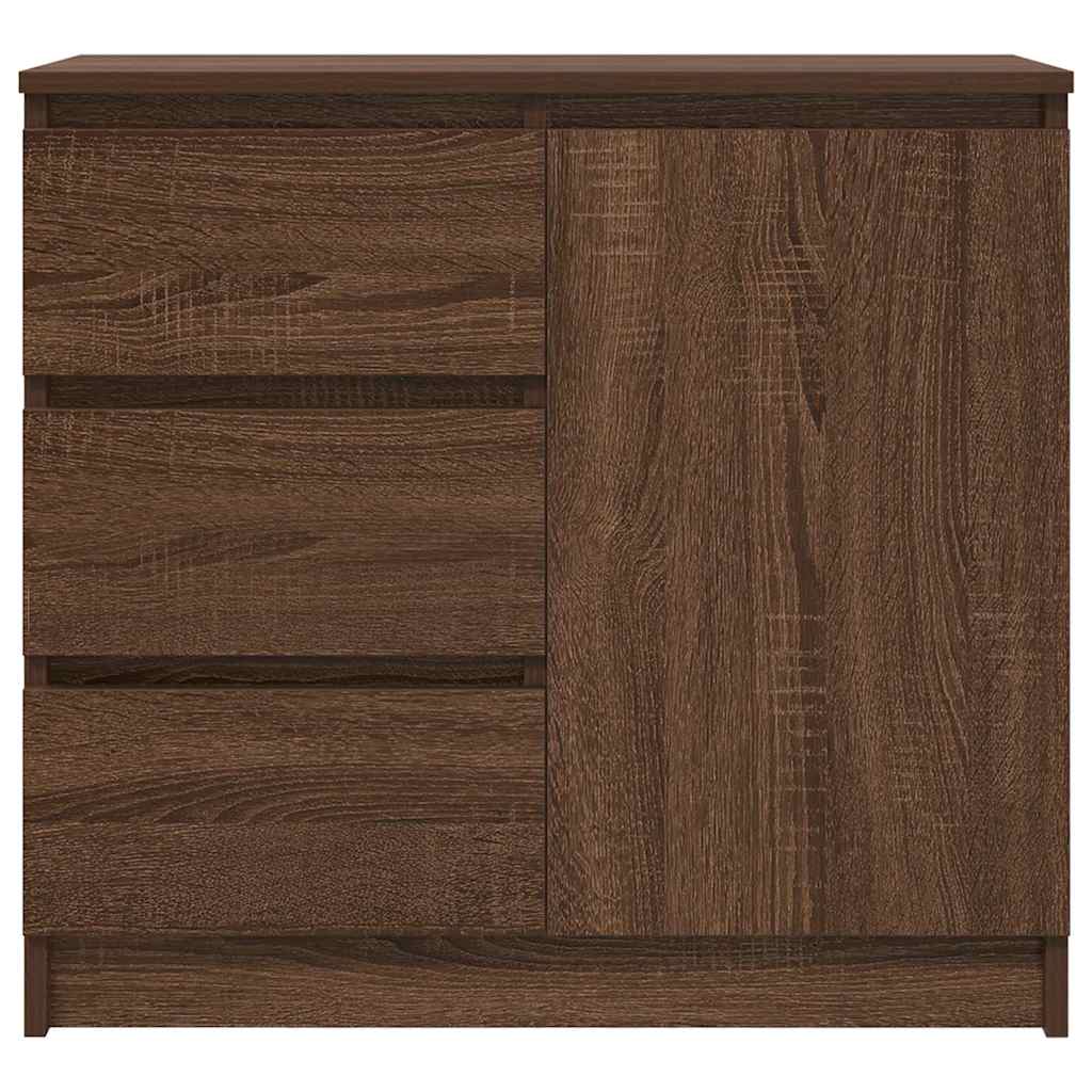 Dressoir met lade 71x35x65 cm spaanplaat bruin eikenkleurig is nu te koop bij PeponiXL, paradijselijk wonen!