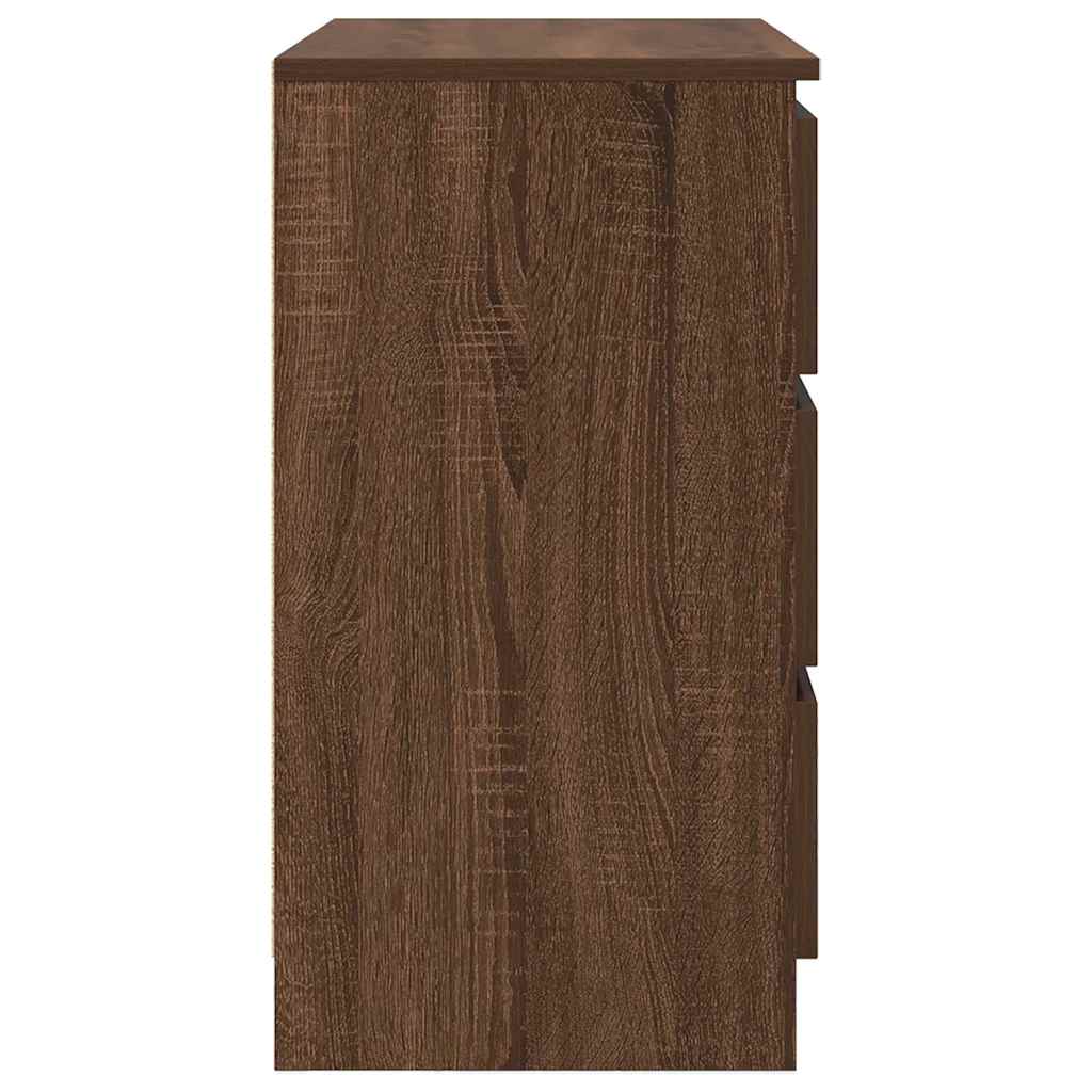 Dressoir met lade 71x35x65 cm spaanplaat bruin eikenkleurig is nu te koop bij PeponiXL, paradijselijk wonen!