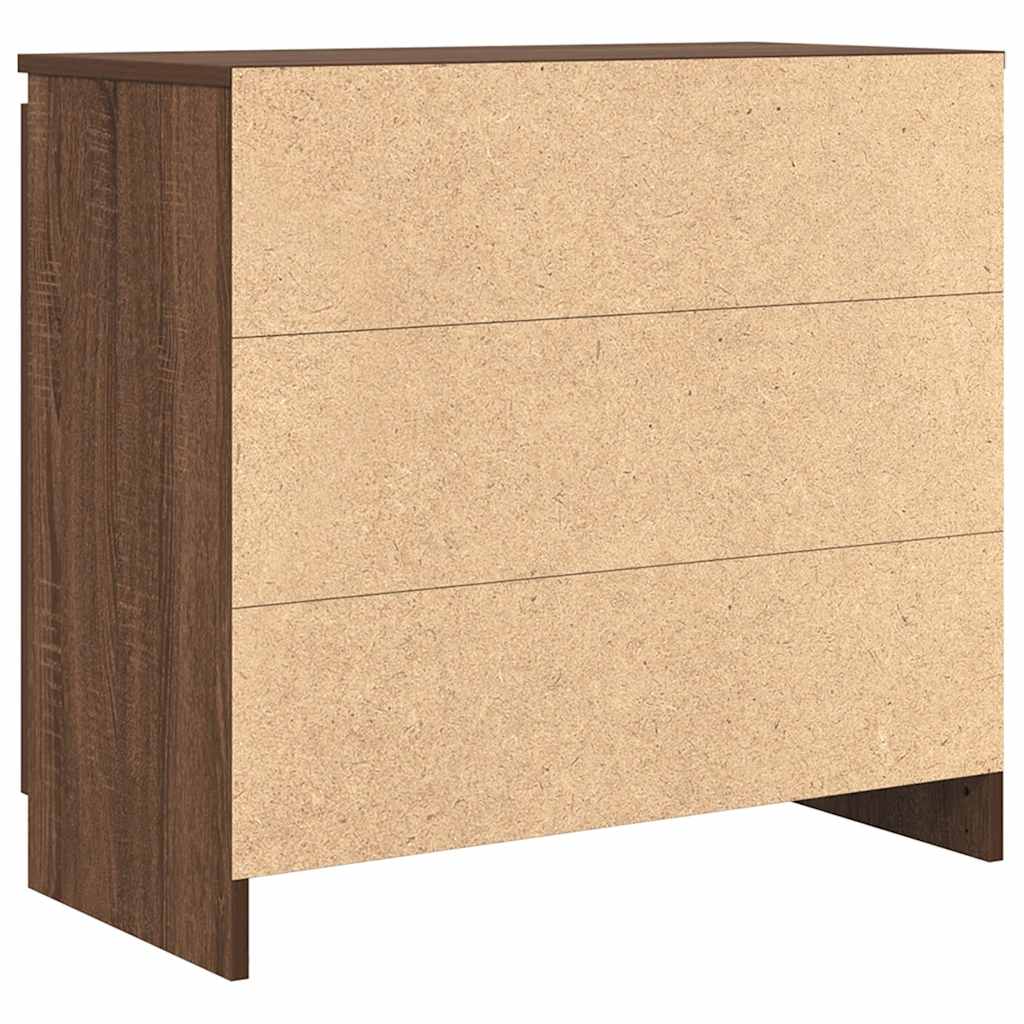 Dressoir met lade 71x35x65 cm spaanplaat bruin eikenkleurig is nu te koop bij PeponiXL, paradijselijk wonen!