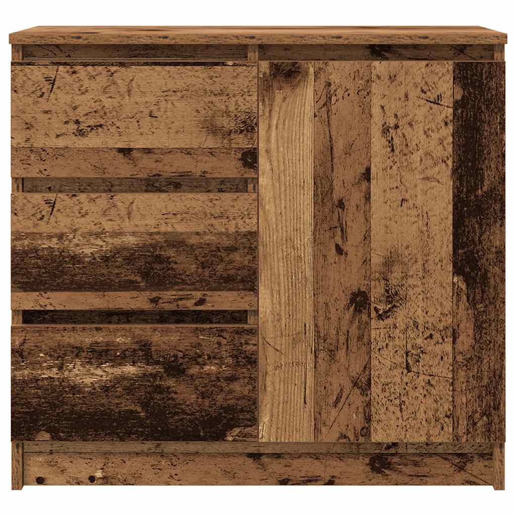 Dressoir met lade 71x35x65 cm spaanplaat oud hout is nu te koop bij PeponiXL, paradijselijk wonen!