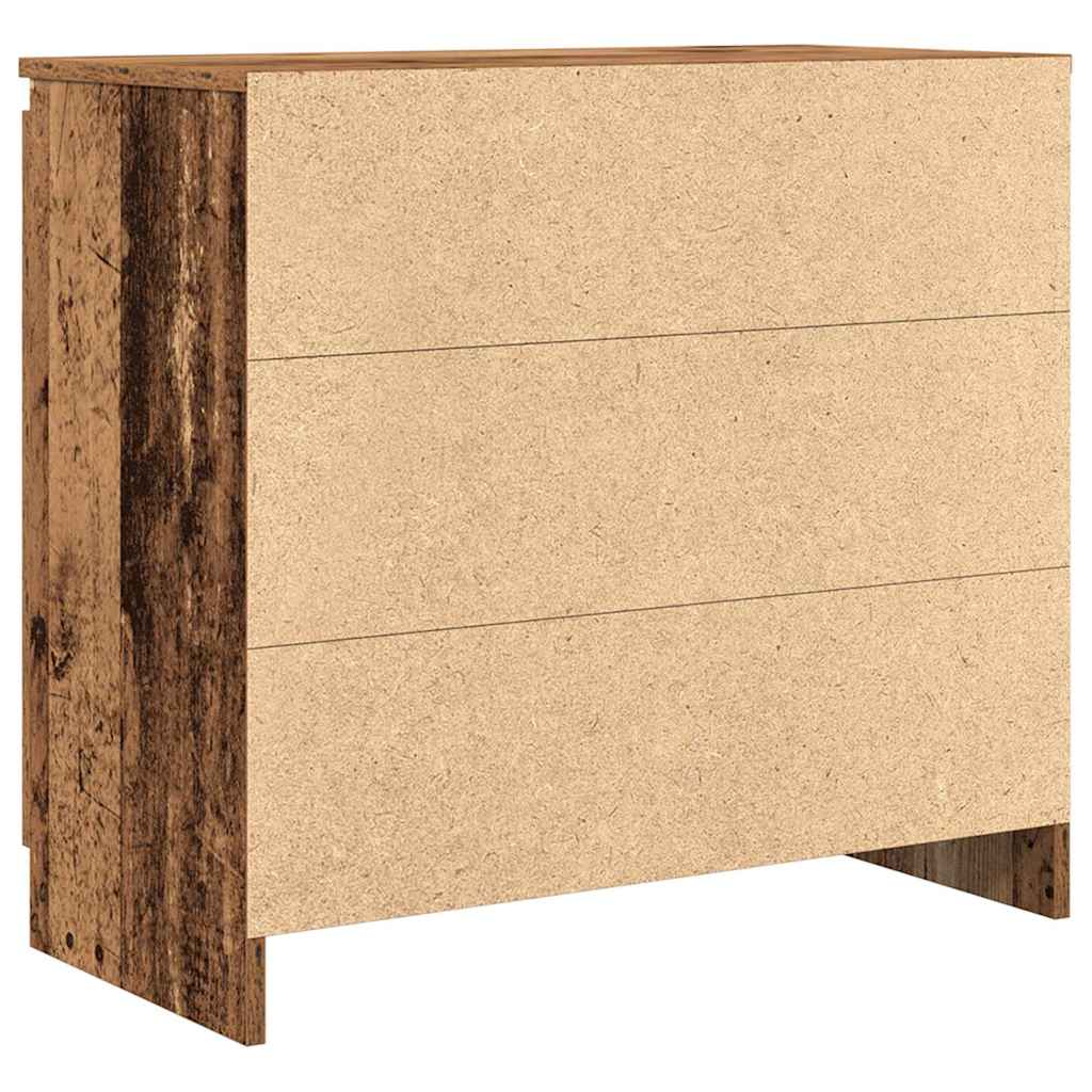 Dressoir met lade 71x35x65 cm spaanplaat oud hout is nu te koop bij PeponiXL, paradijselijk wonen!