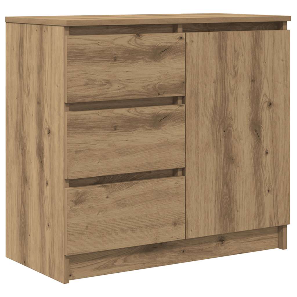 Dressoir lade 71x35x65 cm spaanplaat artisanaal eikenkleurig is nu te koop bij PeponiXL, paradijselijk wonen!