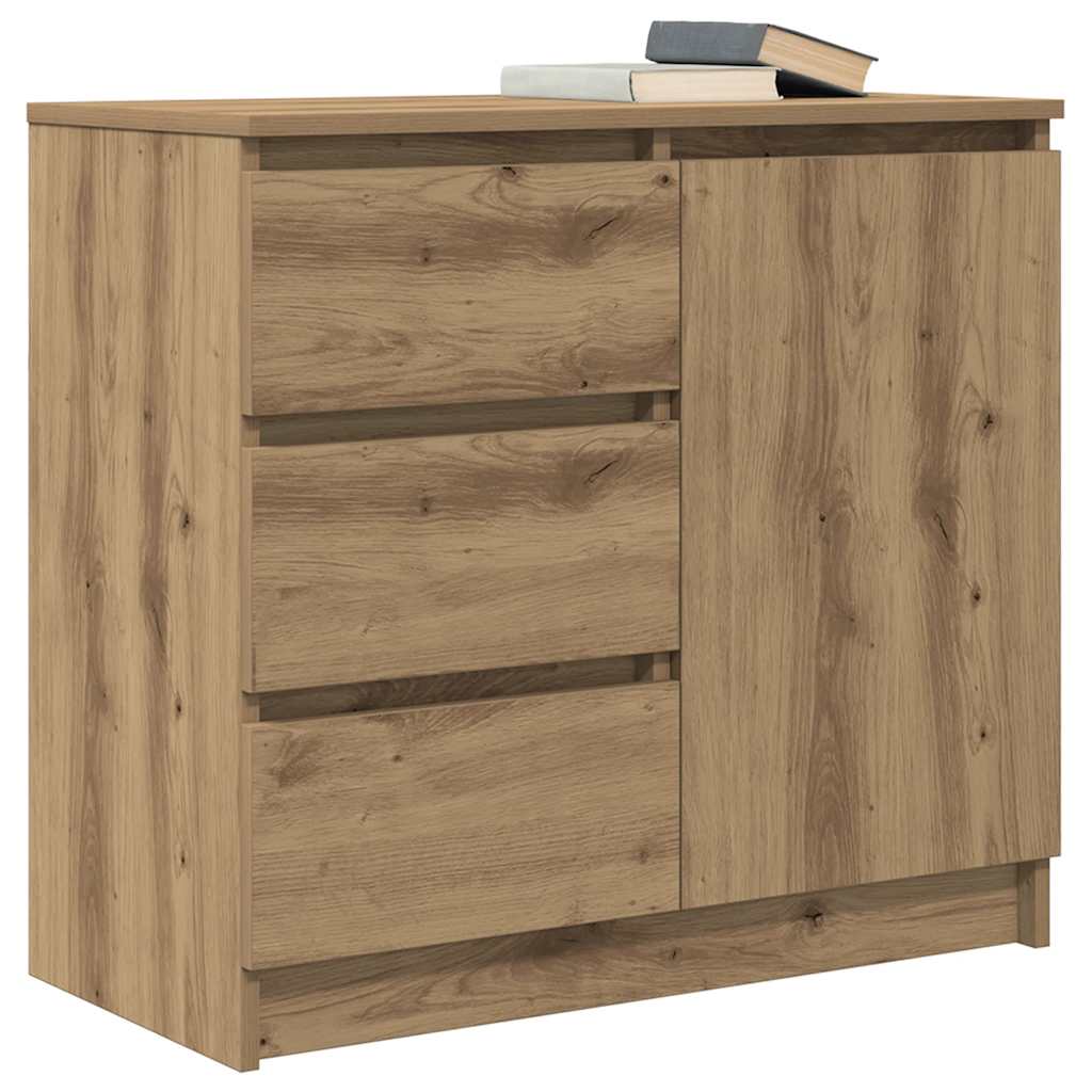 Dressoir lade 71x35x65 cm spaanplaat artisanaal eikenkleurig is nu te koop bij PeponiXL, paradijselijk wonen!