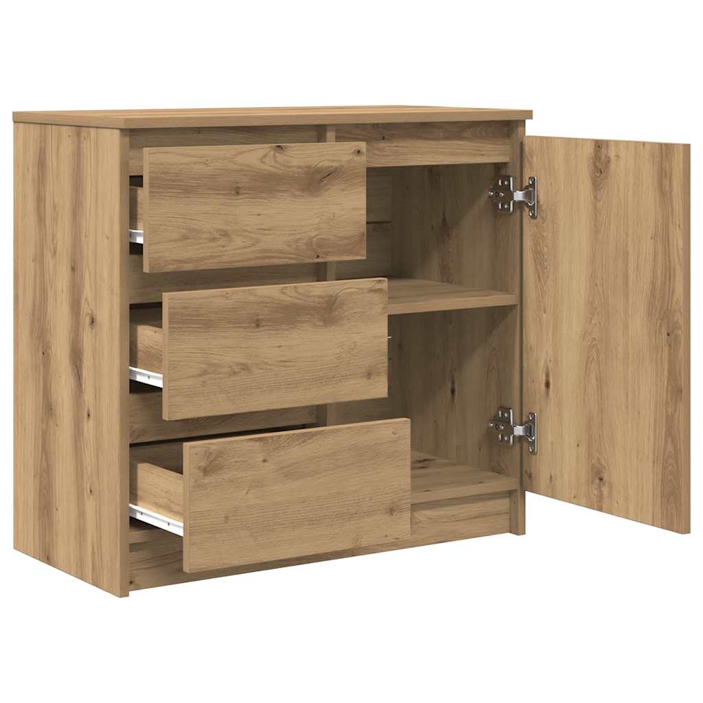 Dressoir lade 71x35x65 cm spaanplaat artisanaal eikenkleurig is nu te koop bij PeponiXL, paradijselijk wonen!