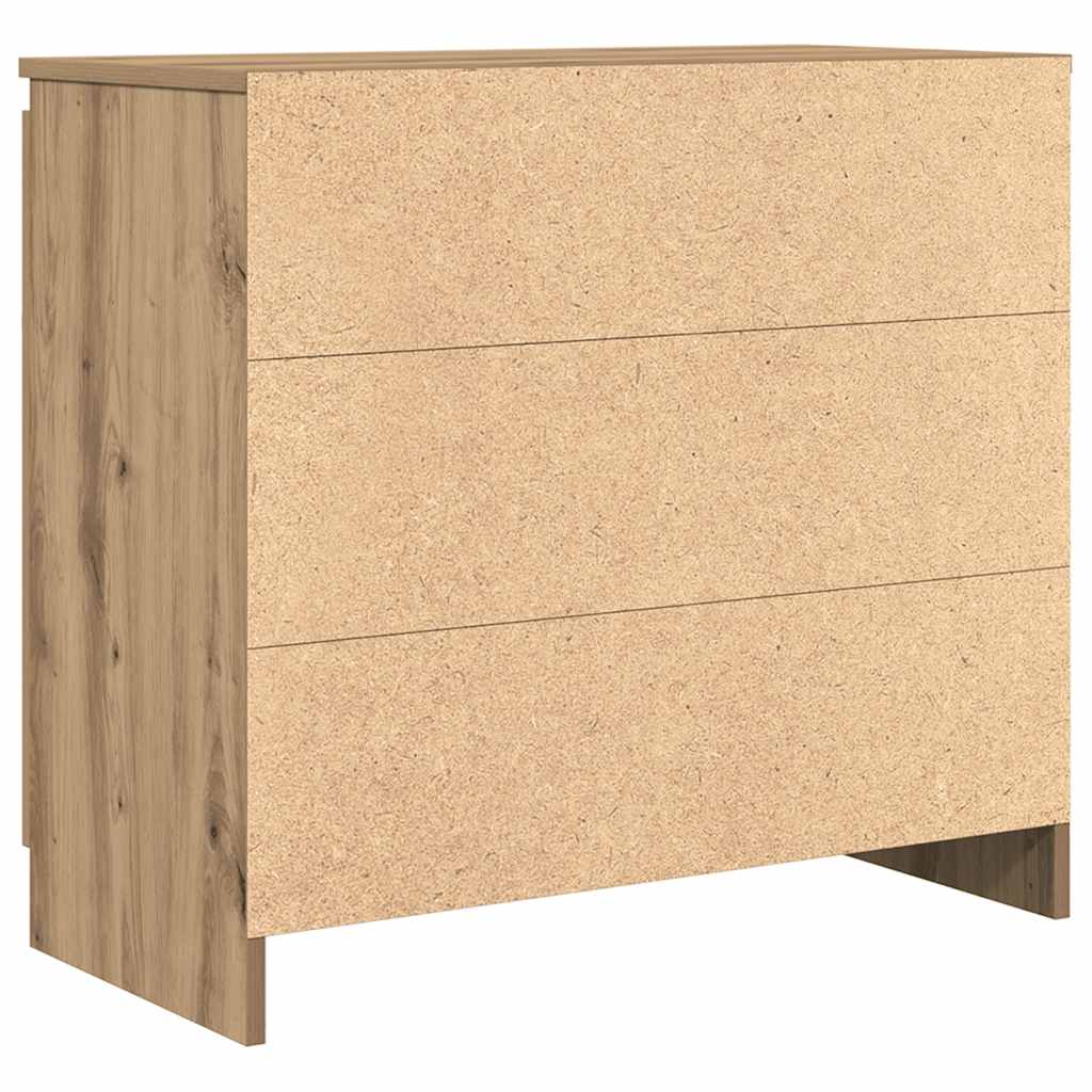 Dressoir lade 71x35x65 cm spaanplaat artisanaal eikenkleurig is nu te koop bij PeponiXL, paradijselijk wonen!