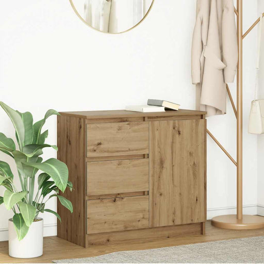 Dressoir lade 71x35x65 cm spaanplaat artisanaal eikenkleurig is nu te koop bij PeponiXL, paradijselijk wonen!