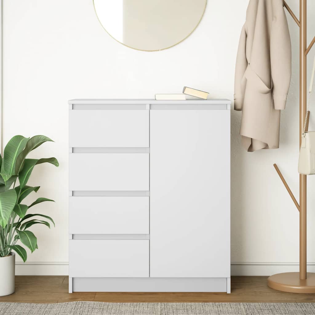 Dressoir met lades 71x35x84 cm spaanplaat wit is nu te koop bij PeponiXL, paradijselijk wonen!
