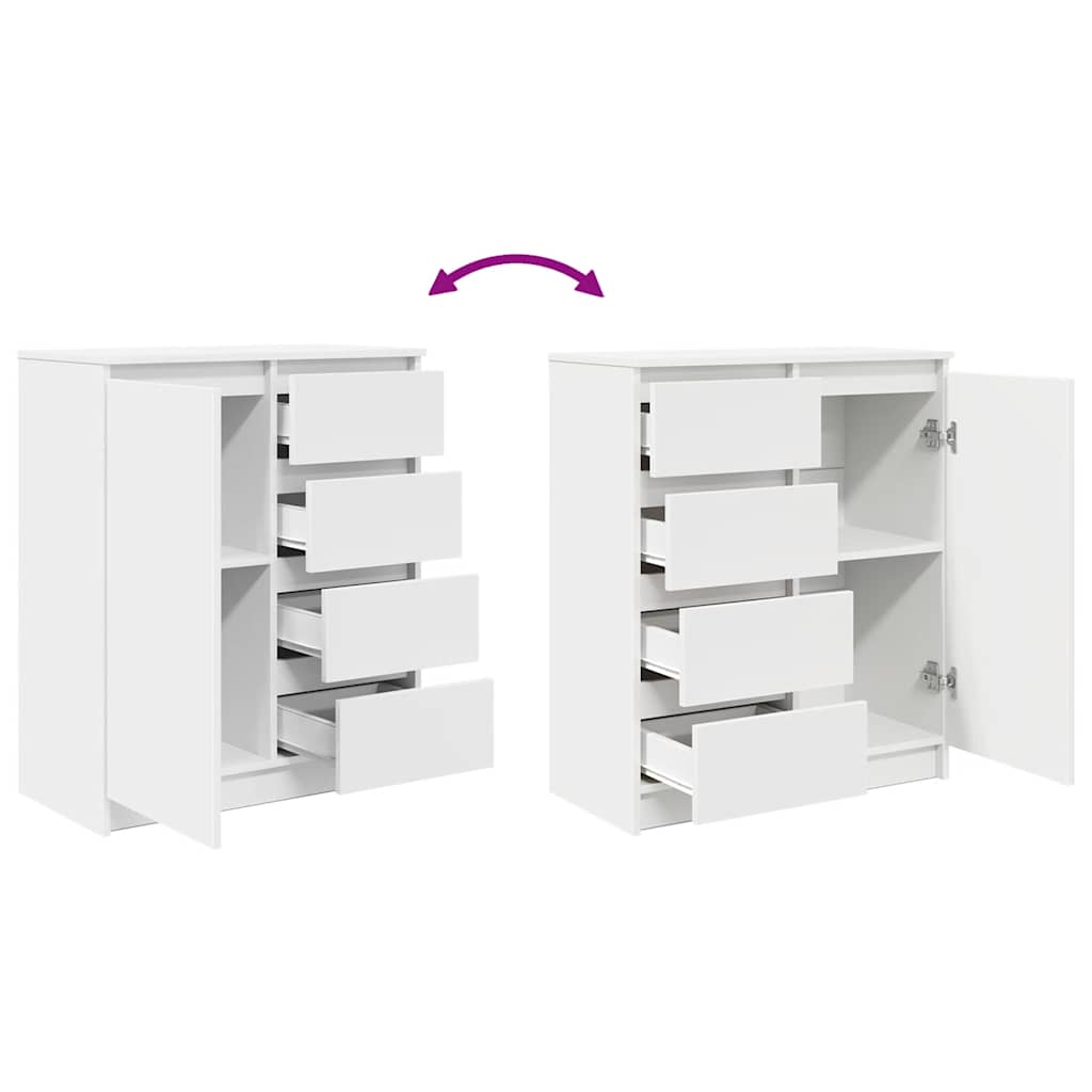 Dressoir met lades 71x35x84 cm spaanplaat wit is nu te koop bij PeponiXL, paradijselijk wonen!