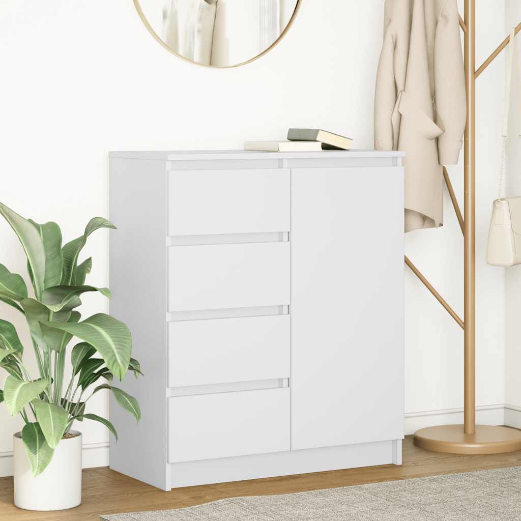 Dressoir met lades 71x35x84 cm spaanplaat wit is nu te koop bij PeponiXL, paradijselijk wonen!