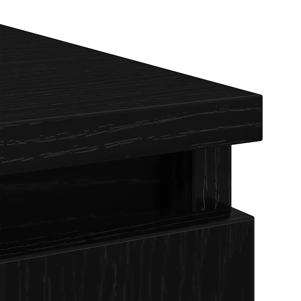 Dressoir met lades 71x35x84 cm spaanplaat zwart eikenkleurig is nu te koop bij PeponiXL, paradijselijk wonen!