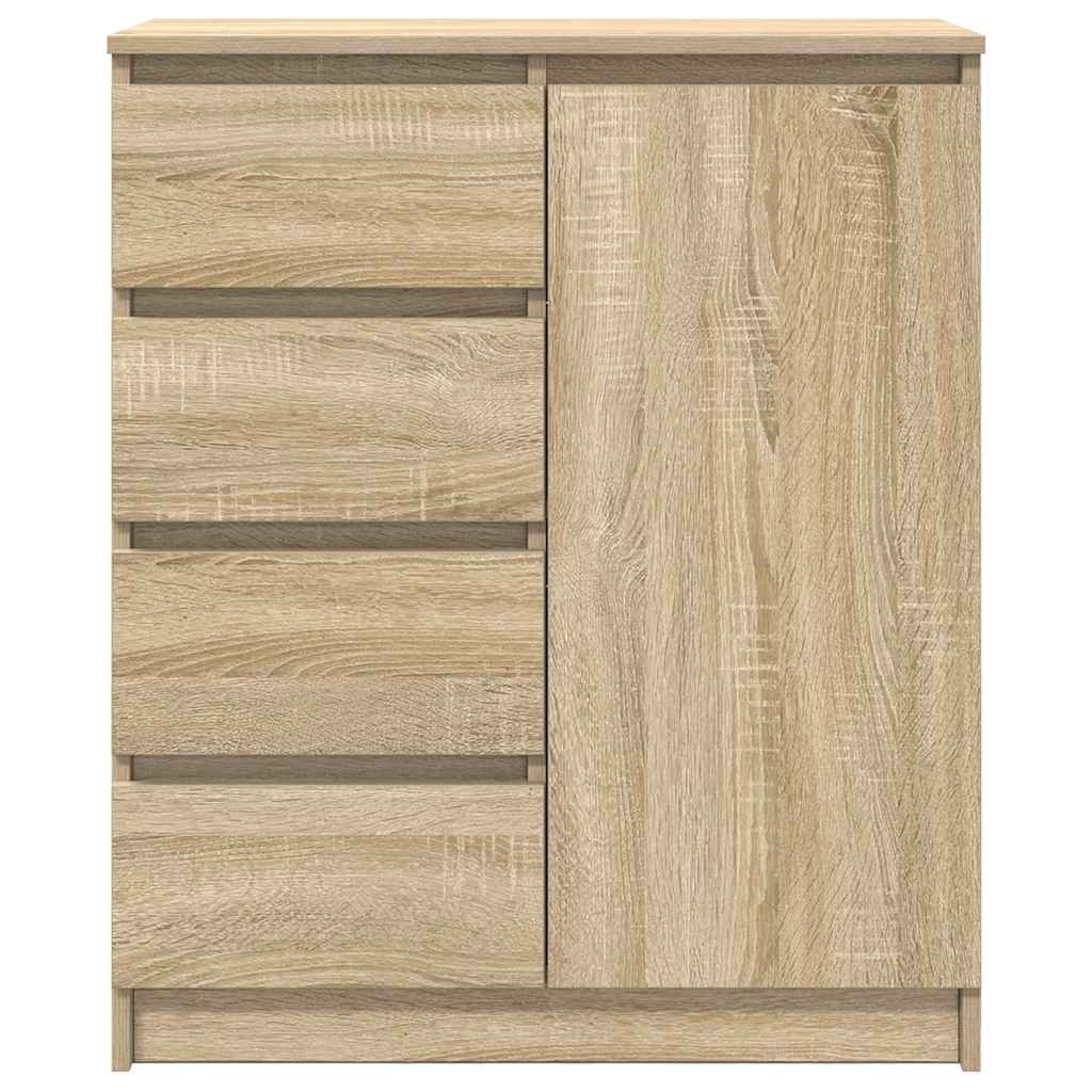 Dressoir met lades 71x35x84 cm spaanplaat sonoma eikenkleurig is nu te koop bij PeponiXL, paradijselijk wonen!