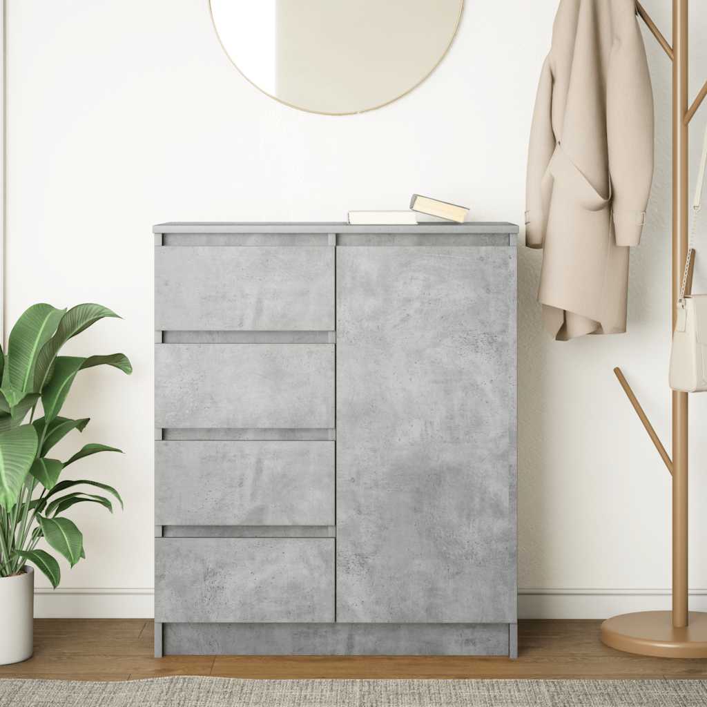 Dressoir met lades 71x35x84 cm spaanplaat betongrijs is nu te koop bij PeponiXL, paradijselijk wonen!
