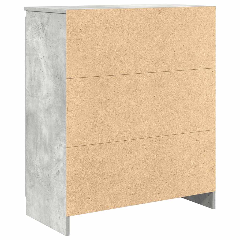 Dressoir met lades 71x35x84 cm spaanplaat betongrijs is nu te koop bij PeponiXL, paradijselijk wonen!