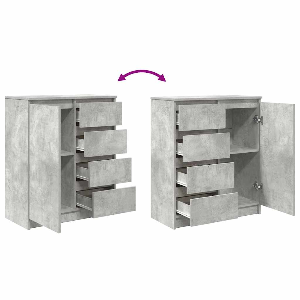 Dressoir met lades 71x35x84 cm spaanplaat betongrijs is nu te koop bij PeponiXL, paradijselijk wonen!