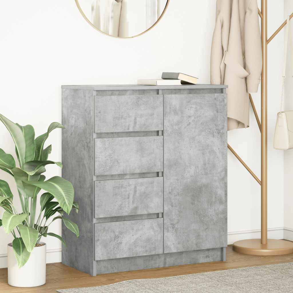 Dressoir met lades 71x35x84 cm spaanplaat betongrijs is nu te koop bij PeponiXL, paradijselijk wonen!