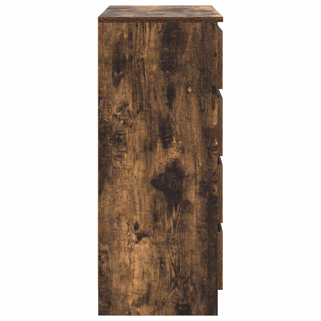 Dressoir met lades 71x35x84 cm spaanplaat gerookt eiken is nu te koop bij PeponiXL, paradijselijk wonen!