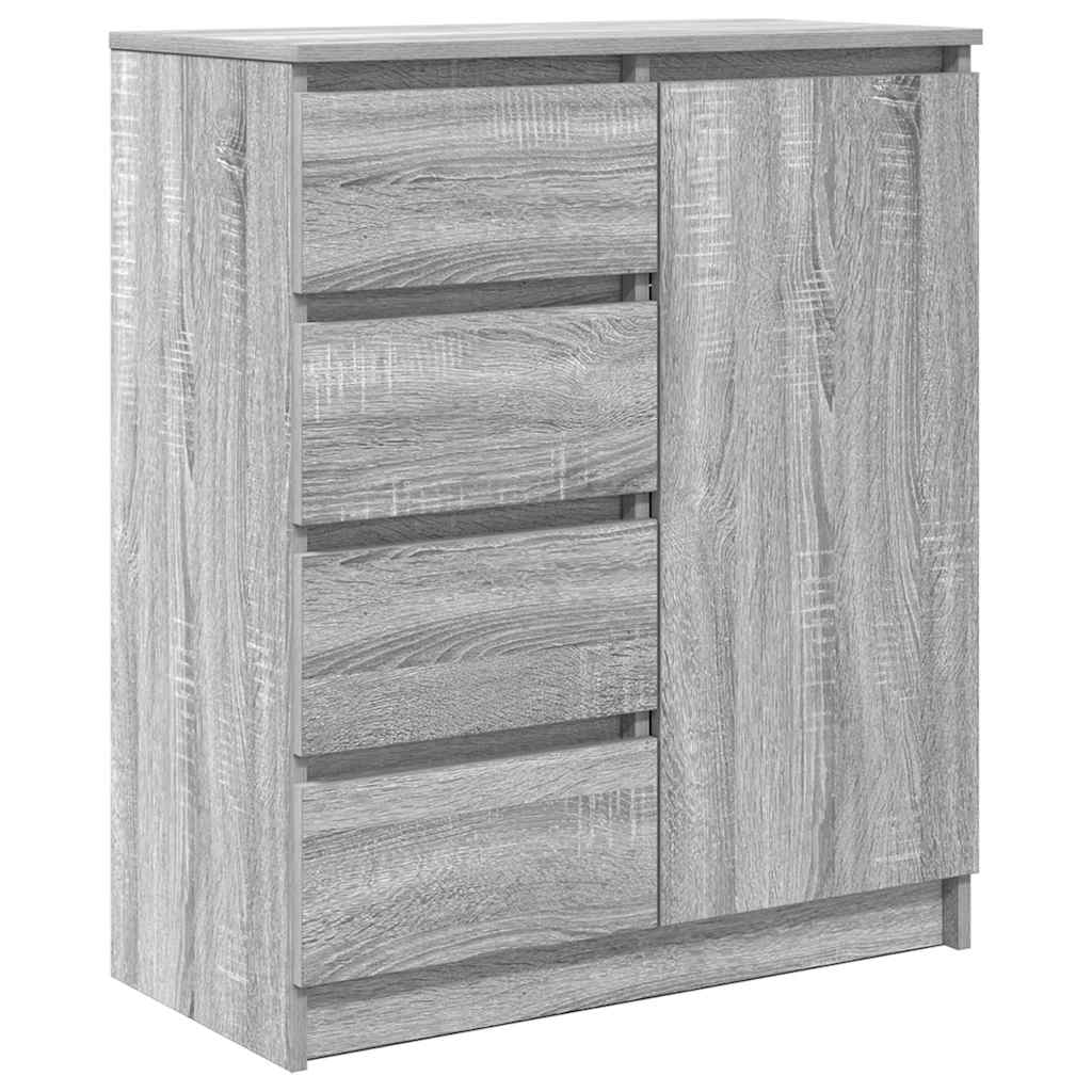 Dressoir met lades 71x35x84 cm spaanplaat grijs Sonoma is nu te koop bij PeponiXL, paradijselijk wonen!