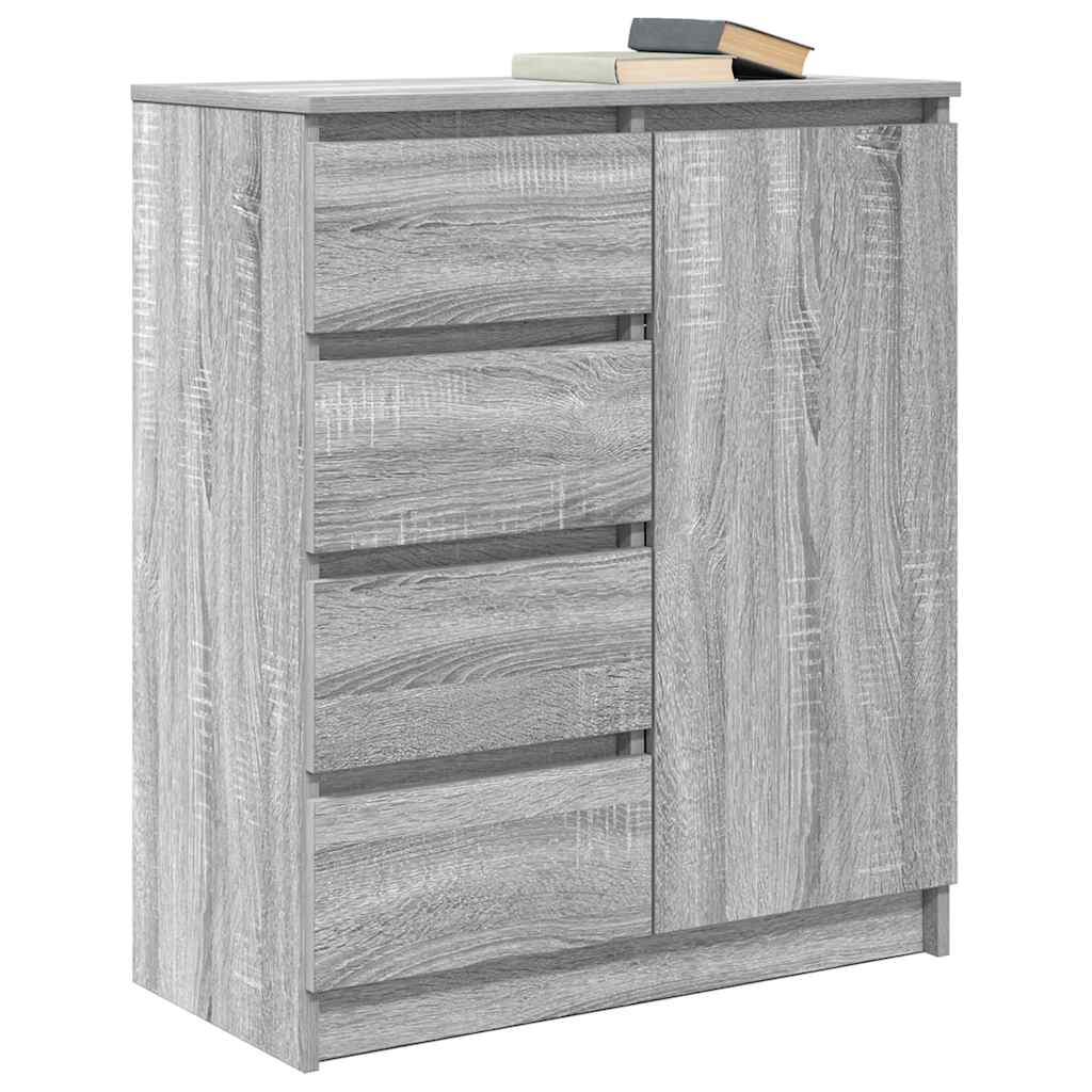 Dressoir met lades 71x35x84 cm spaanplaat grijs Sonoma is nu te koop bij PeponiXL, paradijselijk wonen!