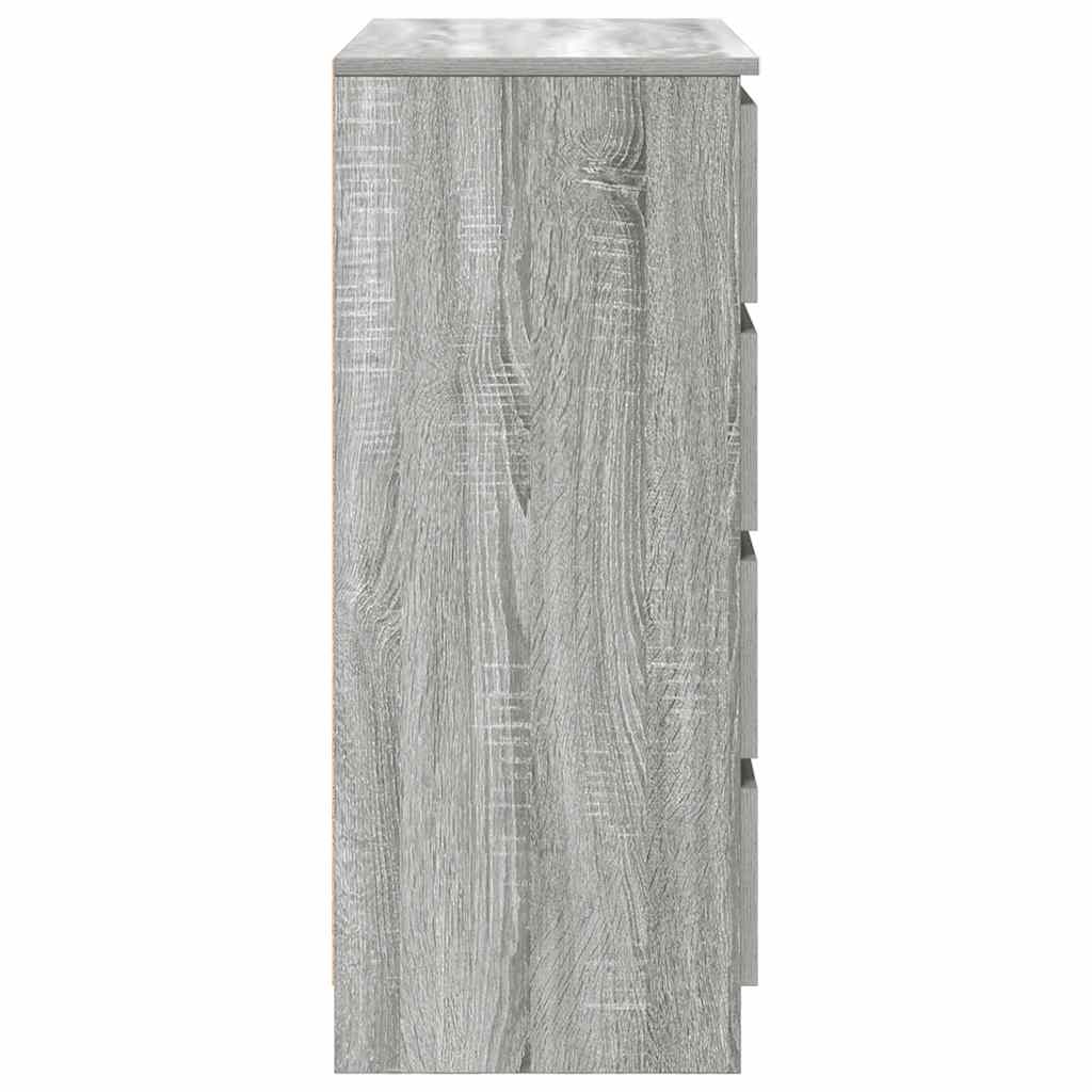 Dressoir met lades 71x35x84 cm spaanplaat grijs Sonoma is nu te koop bij PeponiXL, paradijselijk wonen!