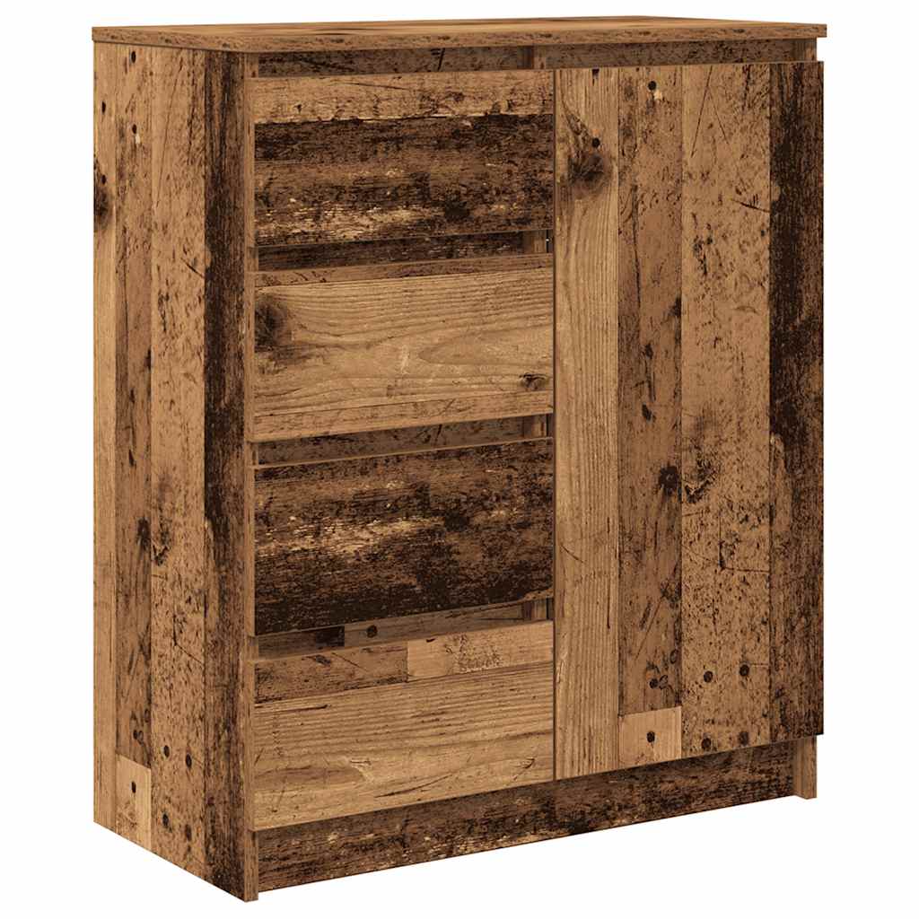 Dressoir met lades 71x35x84 cm spaanplaat hout oud hout is nu te koop bij PeponiXL, paradijselijk wonen!