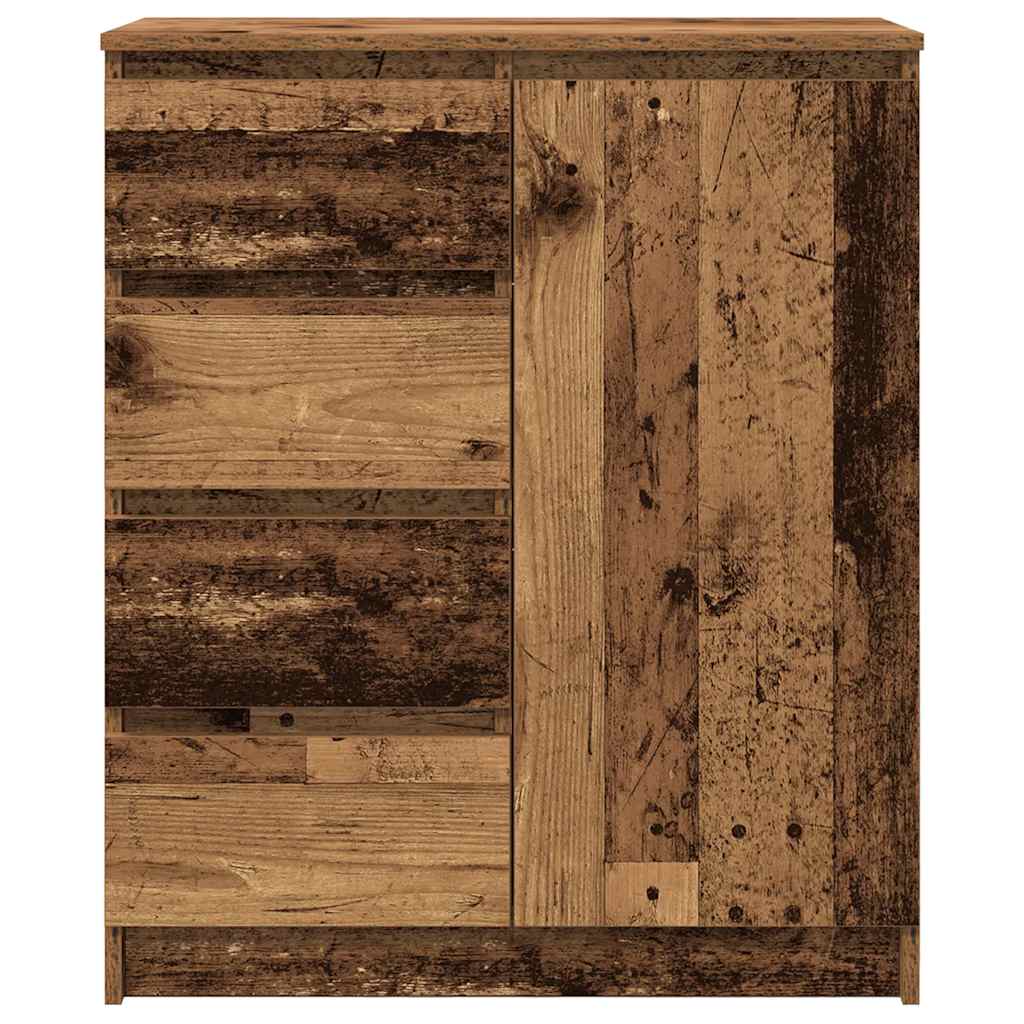 Dressoir met lades 71x35x84 cm spaanplaat hout oud hout is nu te koop bij PeponiXL, paradijselijk wonen!