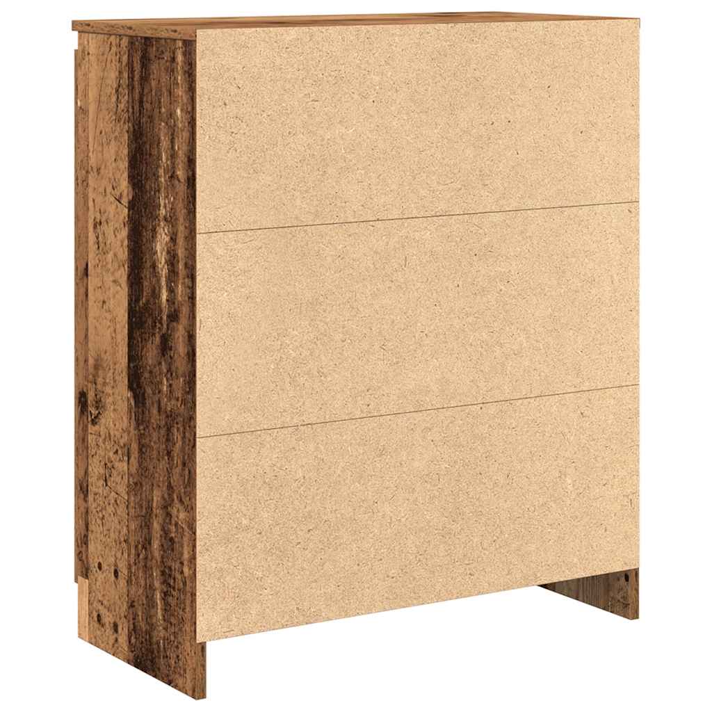 Dressoir met lades 71x35x84 cm spaanplaat hout oud hout is nu te koop bij PeponiXL, paradijselijk wonen!