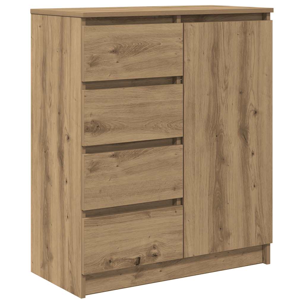 Dressoir lades 71x35x84 cm spaanplaat artisanaal eikenkleurig is nu te koop bij PeponiXL, paradijselijk wonen!