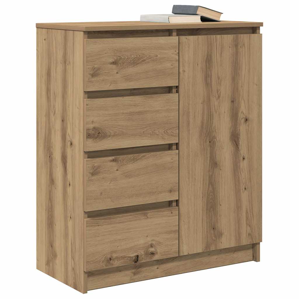 Dressoir lades 71x35x84 cm spaanplaat artisanaal eikenkleurig is nu te koop bij PeponiXL, paradijselijk wonen!