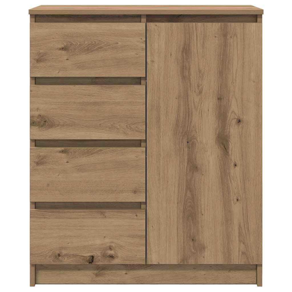 Dressoir lades 71x35x84 cm spaanplaat artisanaal eikenkleurig is nu te koop bij PeponiXL, paradijselijk wonen!