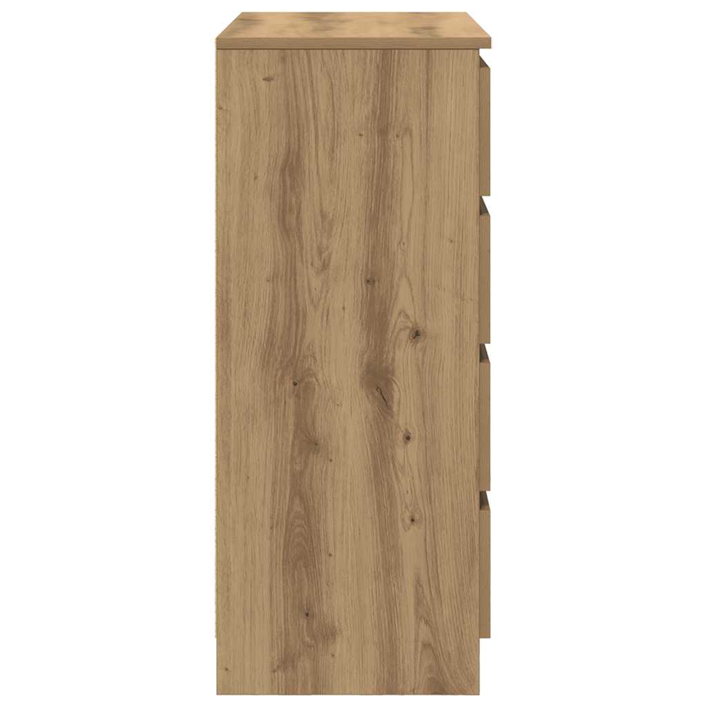 Dressoir lades 71x35x84 cm spaanplaat artisanaal eikenkleurig is nu te koop bij PeponiXL, paradijselijk wonen!