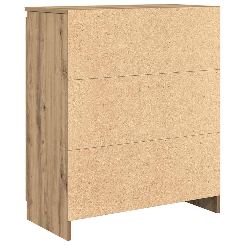 Dressoir lades 71x35x84 cm spaanplaat artisanaal eikenkleurig is nu te koop bij PeponiXL, paradijselijk wonen!