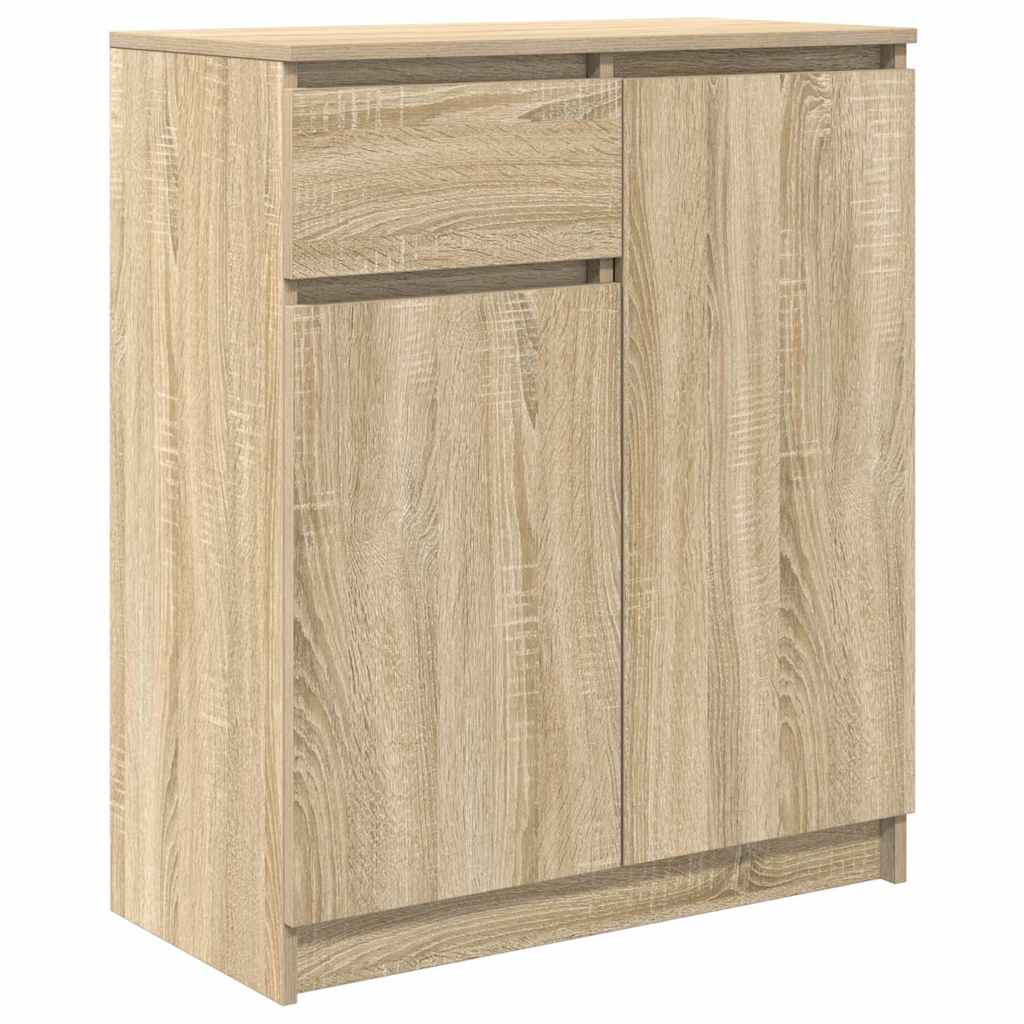 Dressoir met lade 71x35x84 cm spaanplaat sonoma eikenkleurig is nu te koop bij PeponiXL, paradijselijk wonen!