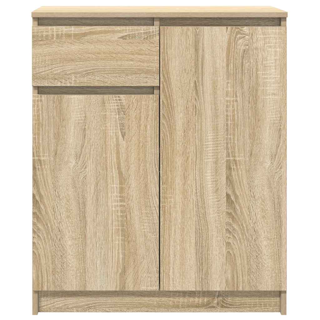 Dressoir met lade 71x35x84 cm spaanplaat sonoma eikenkleurig is nu te koop bij PeponiXL, paradijselijk wonen!