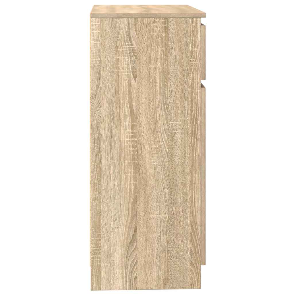 Dressoir met lade 71x35x84 cm spaanplaat sonoma eikenkleurig is nu te koop bij PeponiXL, paradijselijk wonen!