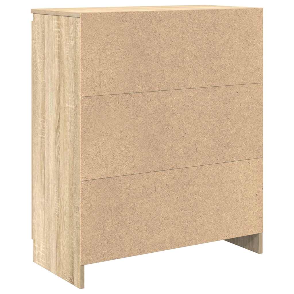 Dressoir met lade 71x35x84 cm spaanplaat sonoma eikenkleurig is nu te koop bij PeponiXL, paradijselijk wonen!