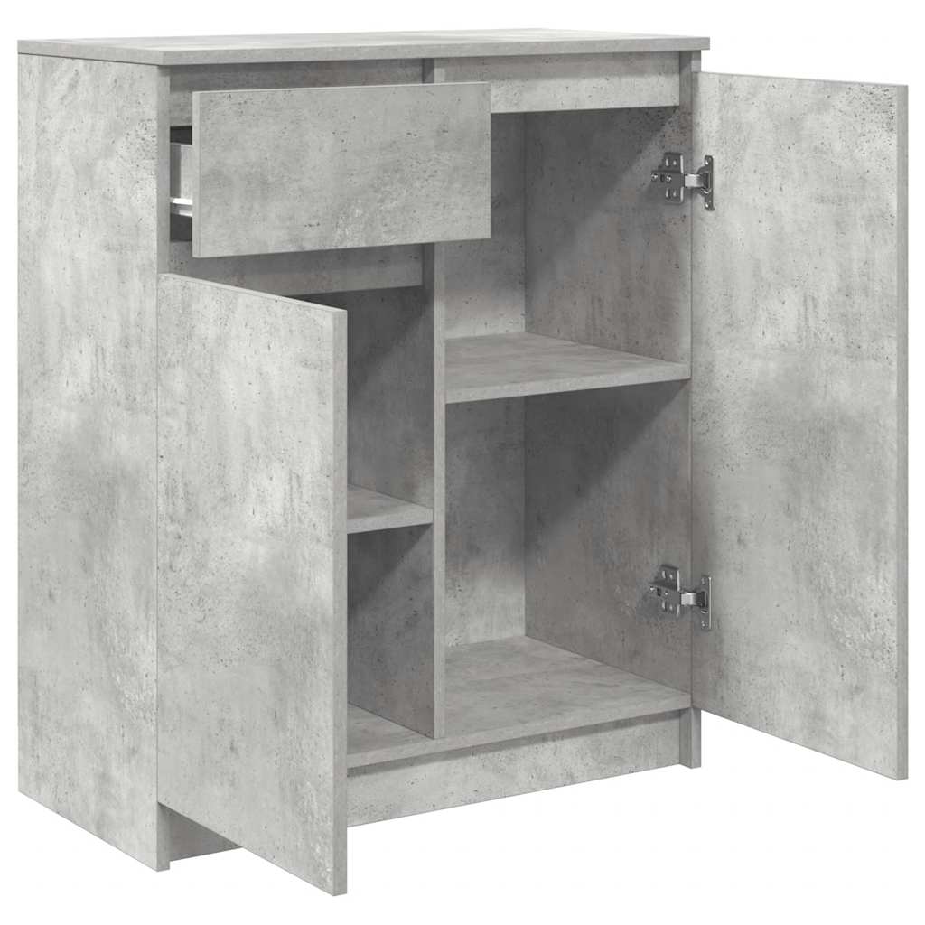 Dressoir met lade 71x35x84 cm spaanplaat betongrijs is nu te koop bij PeponiXL, paradijselijk wonen!