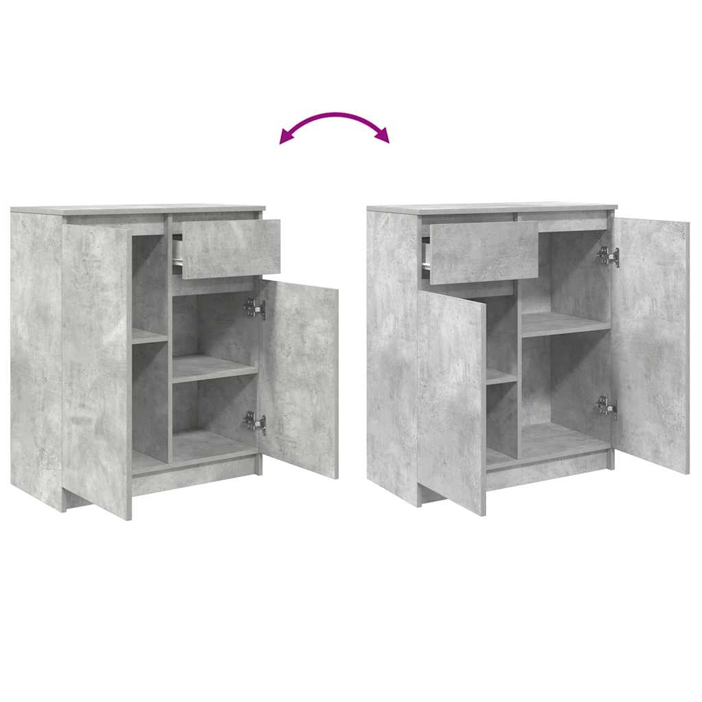 Dressoir met lade 71x35x84 cm spaanplaat betongrijs is nu te koop bij PeponiXL, paradijselijk wonen!